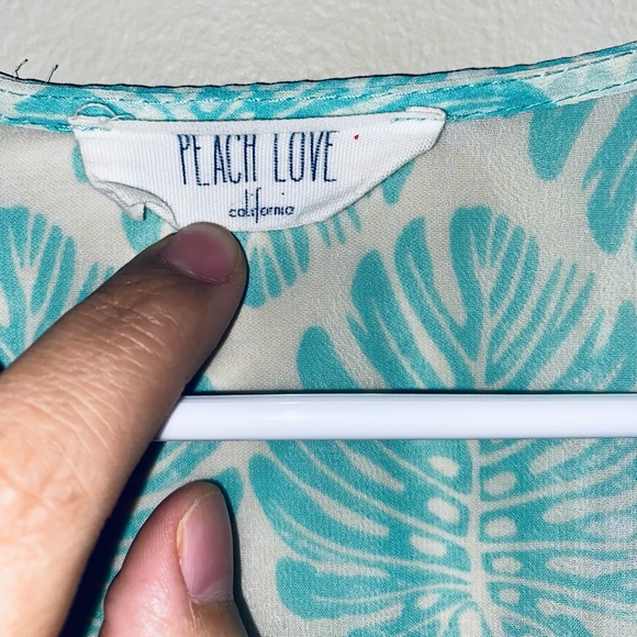 Tropical leaf sheer kimono‎ - Picture 4 of 4